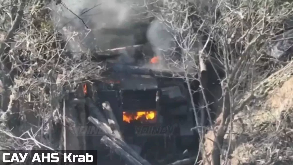 Уничтожение оптоволоконными FPV-дронами украинской 155-мм САУ M109 в районе села Воскресенка