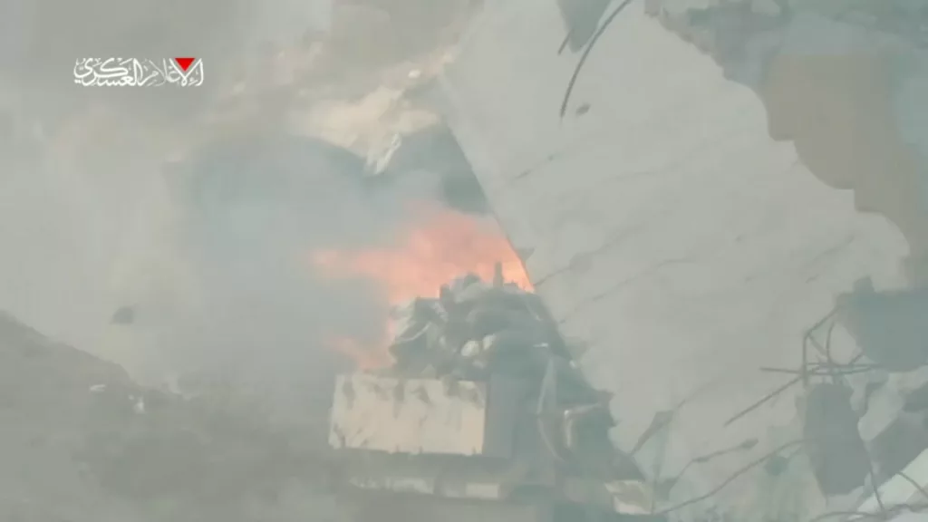 А это уже гораздо более успешная засада ХАМАС на израильскую бронетехнику