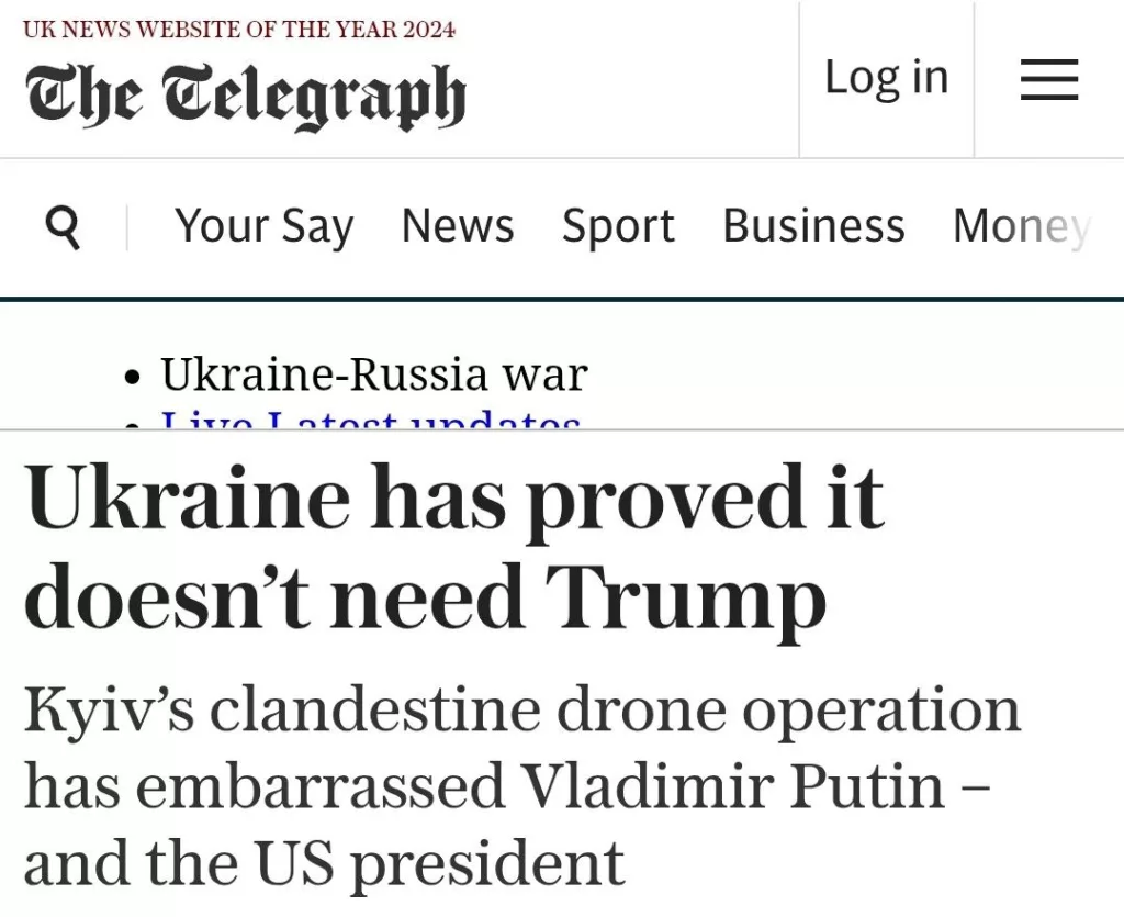 Если судить по заголовкам СМИ, то ни в одной стране мира, помимо самой Украины, операция "Паутина" не вызвала такого восторга, как в Великобритании