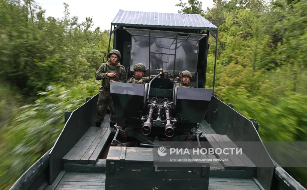 Бронепоезд «Енисей» группировки войск «Центр» во время боевого слаживания