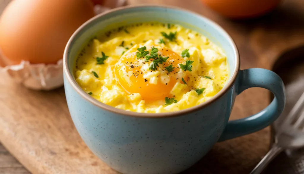 Быстрый завтрак без плиты: как приготовить яичницу в кружке