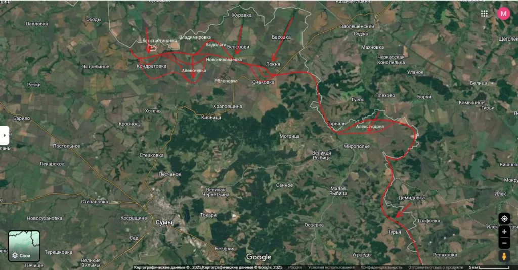 Юрий Подоляка — Сумское направление на 02.06.25: наступление на Сумы — на Алексеевка, Кондратьевка