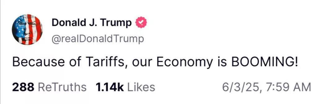 Трамп утверждает, что благодаря пошлинам в экономике США произошёл «БУМ»