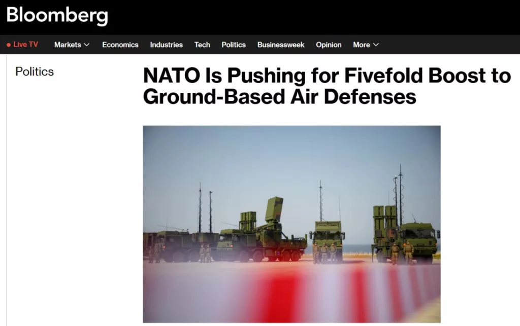 НАТО требует от ЕС пятикратного усиления ПВО и перехода к «полной боевой готовности»