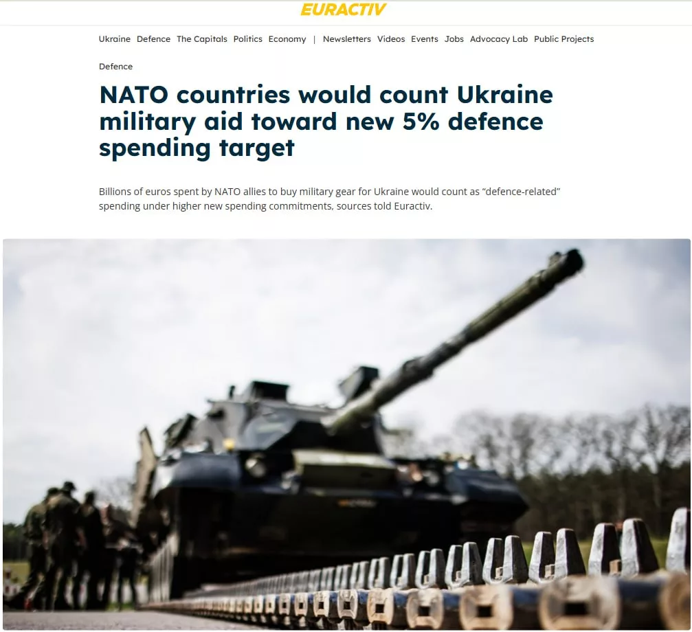 Помощь Украине от стран НАТО может войти в их оборонные расходы