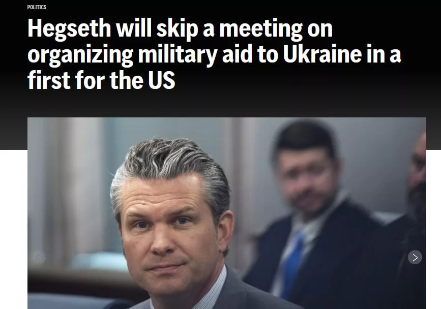 Глава Пентагона не приедет на встречу по Украине — впервые с момента создания группы