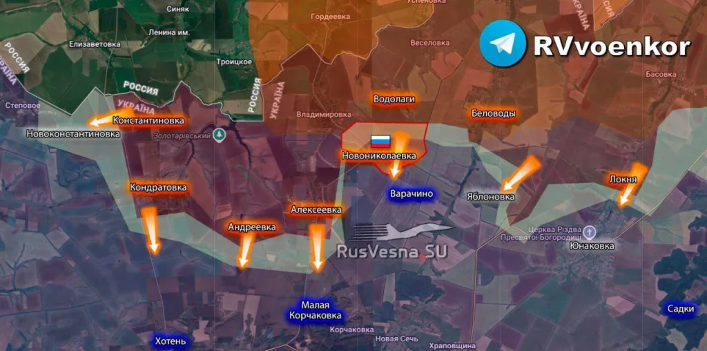 Прорыв к Сумам: российская армия расширяет зону контроля, штурмуя Юнаковку и Яблоновку