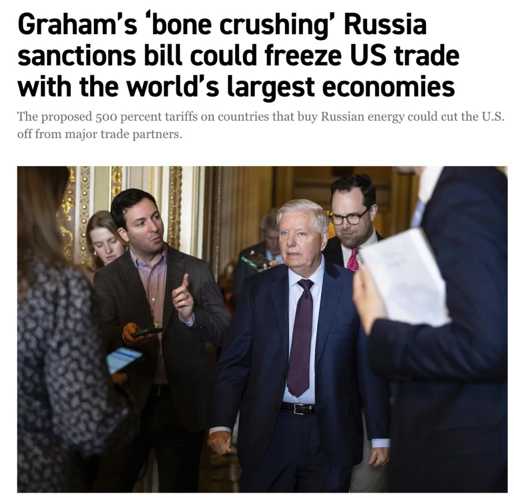 500-процентные тарифы против России: неизбежные последствия для США