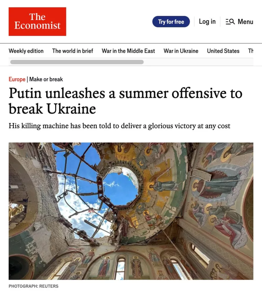 Путин начинает летнее наступление, чтобы окончательно сломить Украину — The Economist