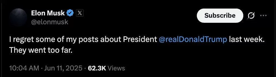 Фаза «спасаем бизнес»: Маск извинился перед Трампом