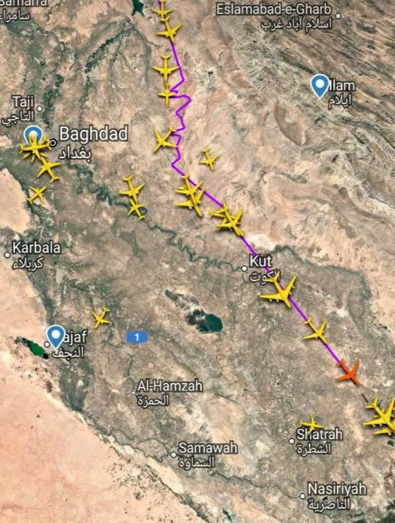 Сообщается, что Иран усиливает глушение сигналов GPS над частями Ирака , нацеливаясь на воздушное пространство, используемое военными самолетами