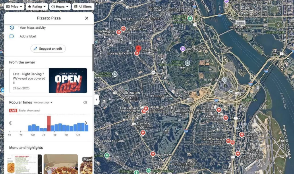 Военную активность США снова отслеживают по пиццериям рядом с Пентагоном