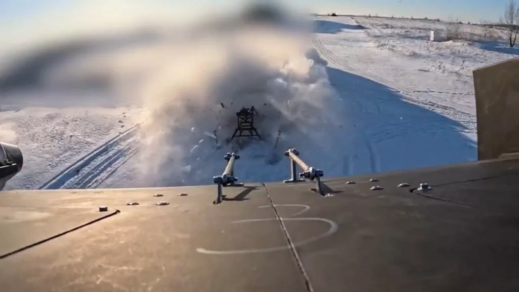 Момента запуска реактивной версии «Герани» с установленным малогабаритным реактивным двигателем