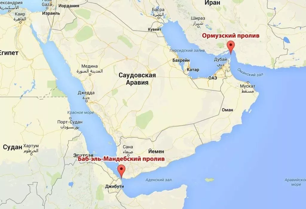 Иранские СМИ сообщают, что рассматриваются два возможных сценария: закрытие Ормузского пролива Ираном и перекрытие Баб-эль-Мандебского пролива йеменскими хуситами