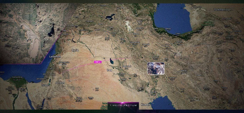 Китайские источники опубликовали спутниковый снимок, на котором запечатлены последствия удара Израиля по иранскому подземному объекту в Керманшахе