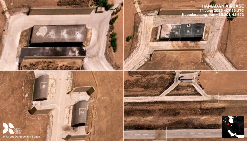 Результат крайне точных ударов ВВС Израиля по авиабазе Хамадан в Иране