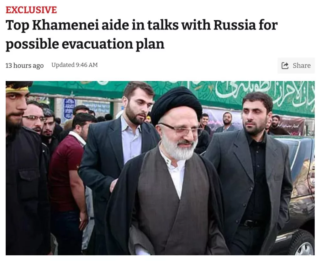 Руководство Ирана начало тайные переговоры с Россией о возможной эвакуации — Iran International