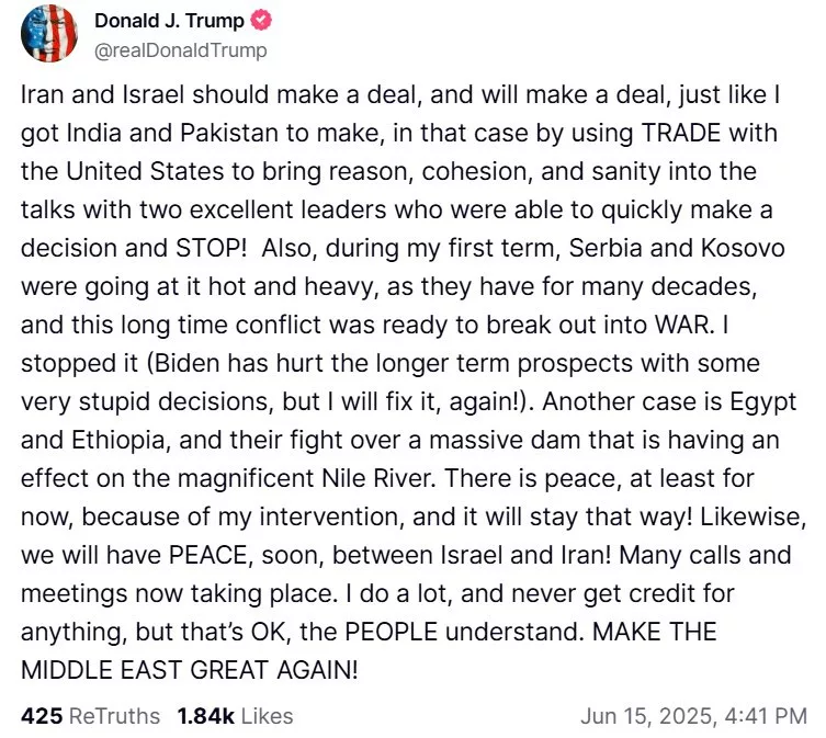 Трамп призвал сделать Ближний Восток снова великим