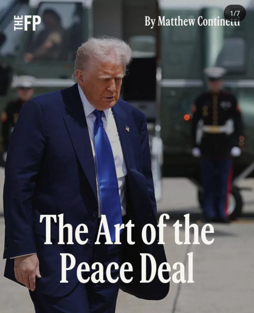 Мастер сделок и главный миротворец сделал несколько заявления по ирано-израильскому конфликту