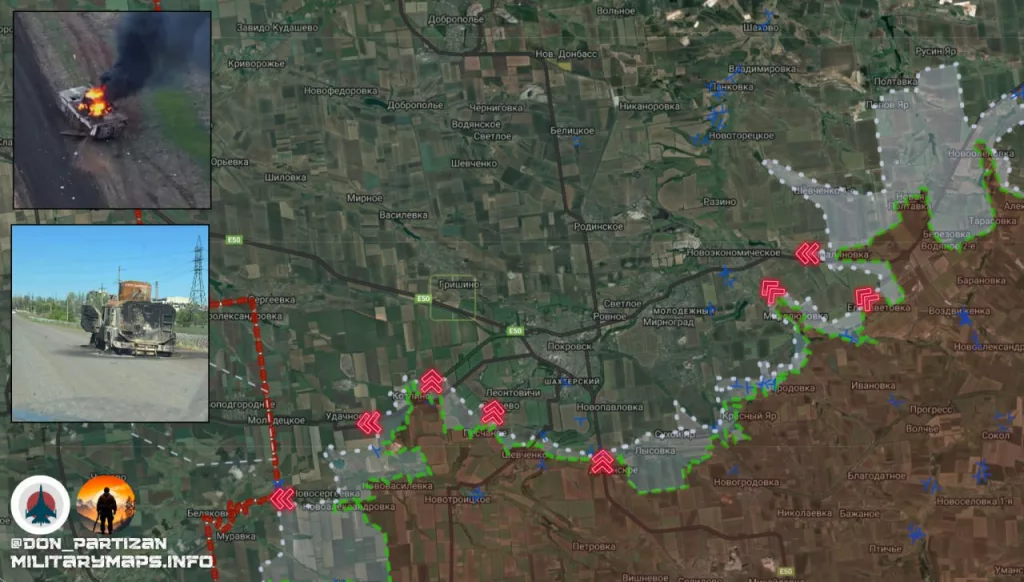 Покровское (Красноармейское) направление: увеличение зоны контроля в районе Елизаветовки