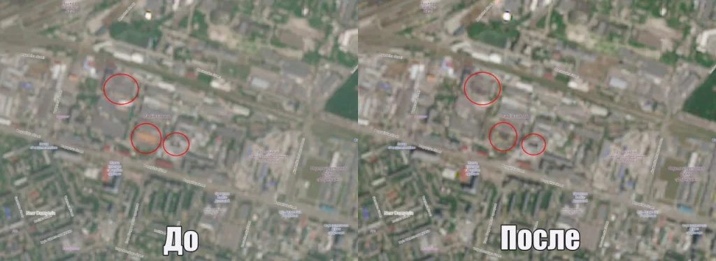 Западные партнеры любезно обновили общедоступные снимки для того, чтобы все желающие (вроде нас с вами) могли получить данные объективного контроля ограниченного ракетно-дронового удара по промышленным зонам г. Киев