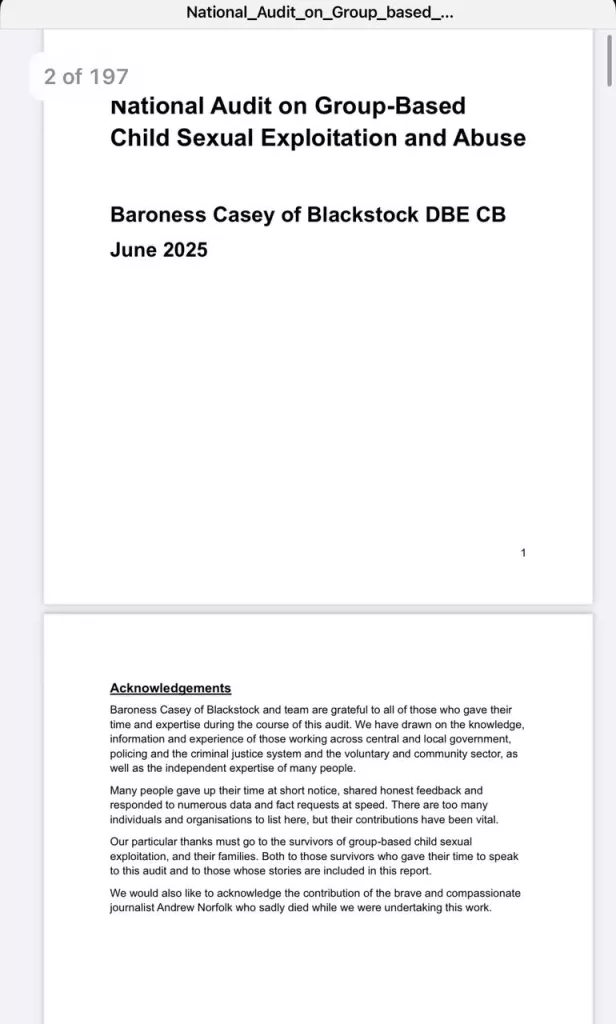 Опубликован отчет, который касался пакистанских банд насильников в Британии