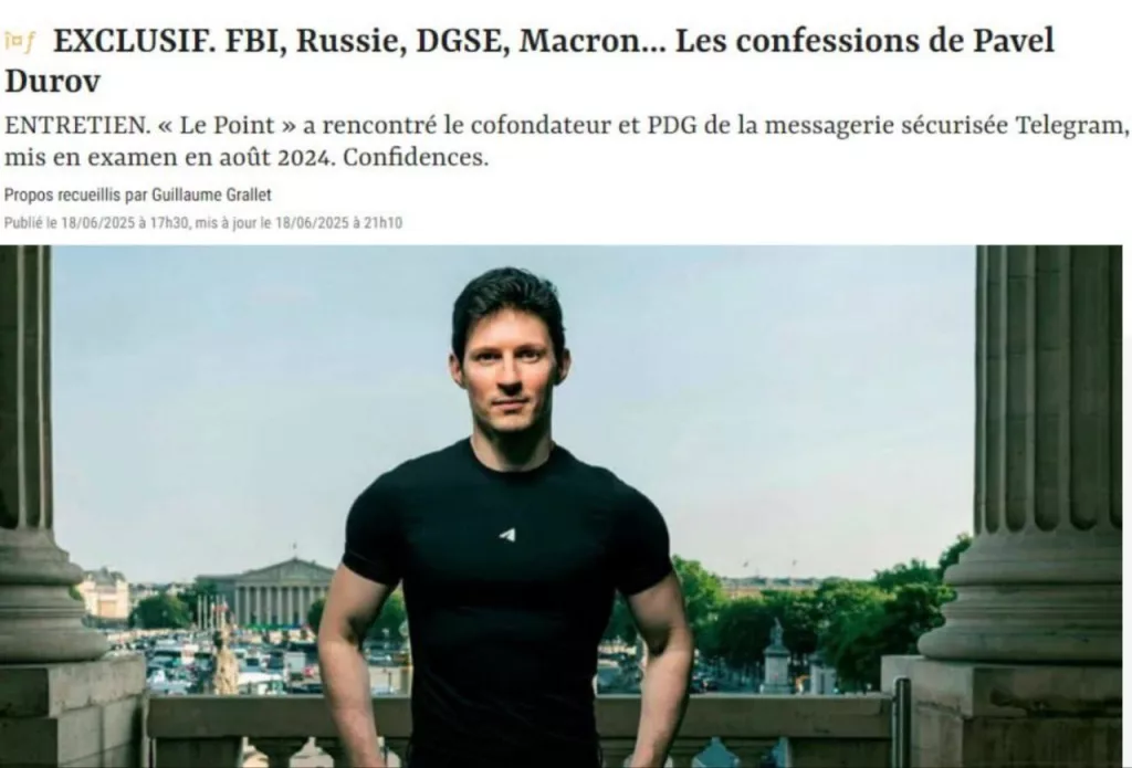 Завещание, запрет на выезд и ИИ брата — главное из интервью Дурова французскому журналу Le Point