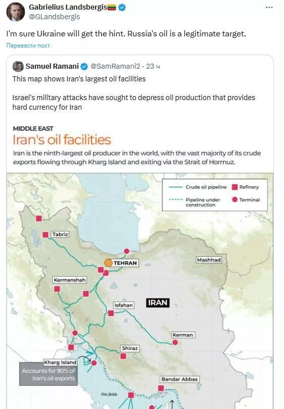 «Законная цель»: в Литве призвали Украину бить по российской нефти