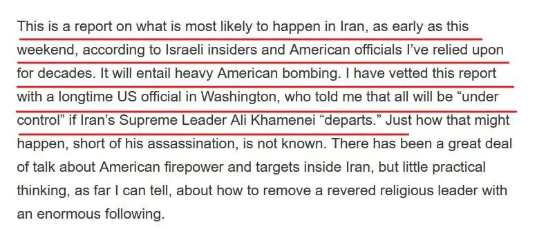 Трамп нанесет удары по Ирану в эти выходные, чтобы не обрушить рынок — Сеймур Херш