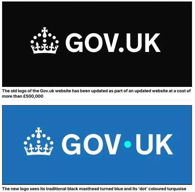 Свыше 710 тысяч долларов — столько из средств налогоплательщиков британские власти потратили на изменение логотипа на сайте правительства