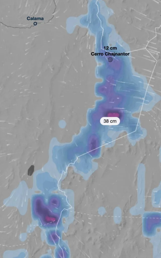 Снег засыпал Атакаму, самую сухую пустыню мира