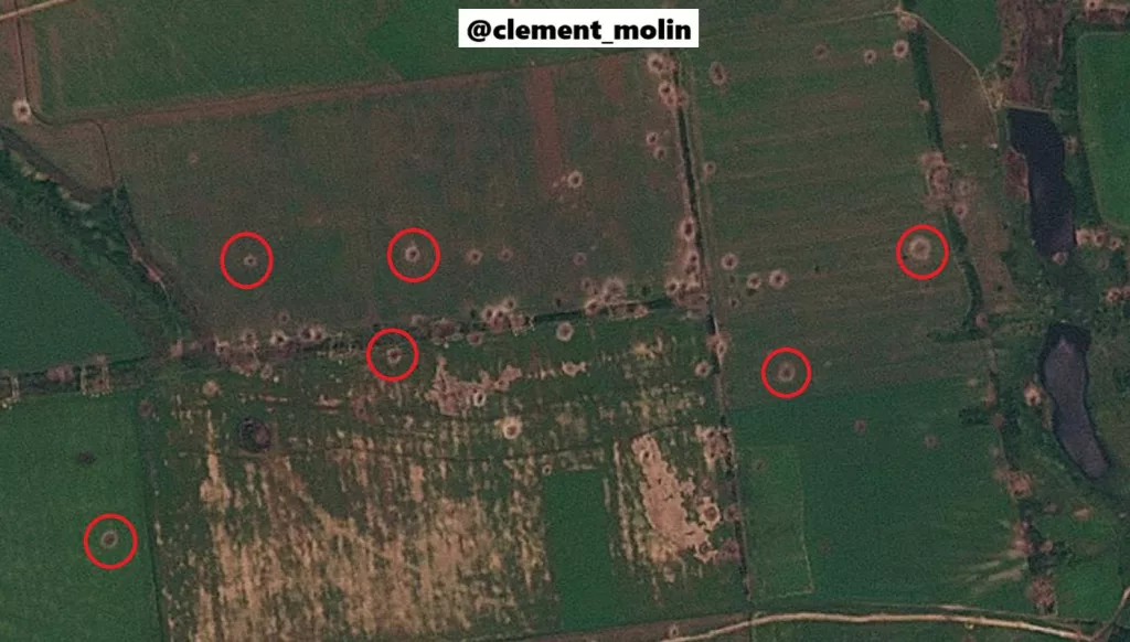 Согласно спутниковым снимкам, в течение последних трёх недель по украинской линии обороны между Покровском и Константиновкой было нанесено около 950 авиаударов