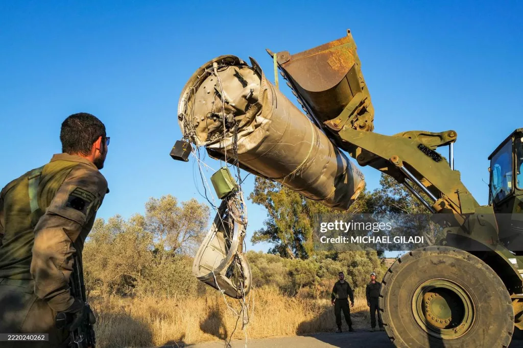 Отработавшая ступень иранской БРСД на Голанских высотах