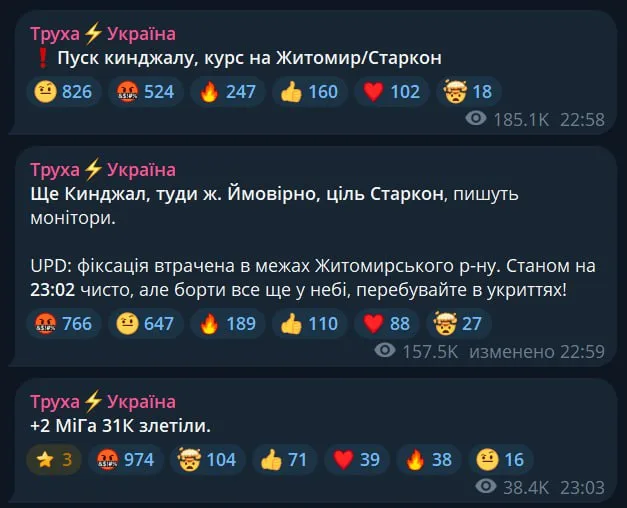 Началась массированная комбинированная атака по объектам ВСУ на Украине