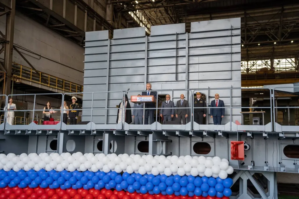 Вчера состоялась закладка третьего десантного корабля (БДК) проекта 11711 «Сергей Кабанов» для ВМФ в Калининграде