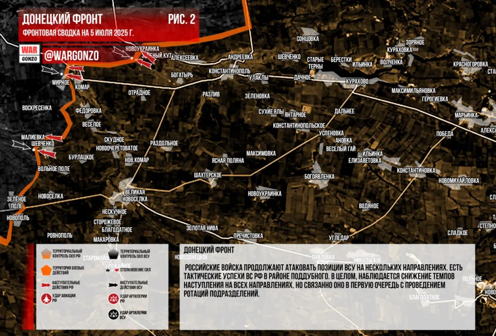 Wargonzo: Фронтовая сводка на утро 05.07.2025