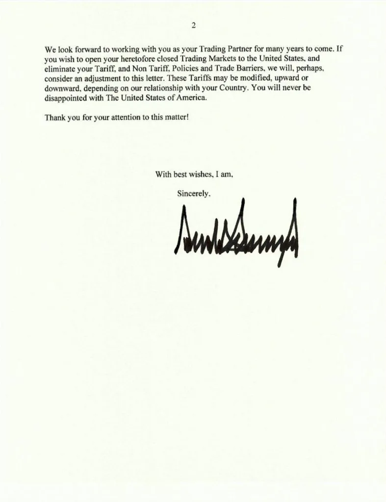 Трамп начал рассылку писем с новыми тарифами с ближайших союзников США в Азии - Японии и Южной Кореи