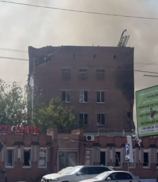Удар «Гераней» по зданию областного ТЦК в Полтаве