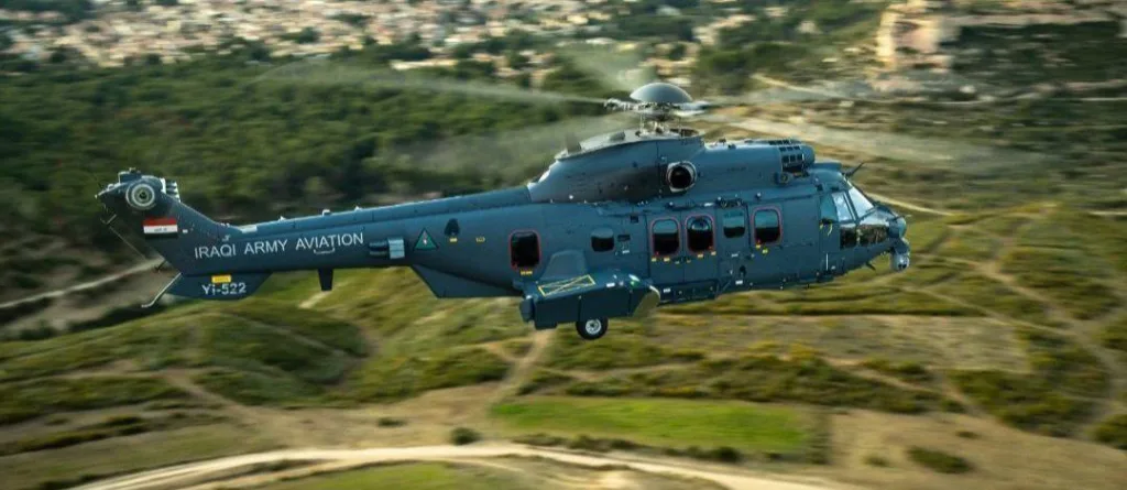 Сообщают, что первые новые французские вертолеты H225M Carcal (б.н YI-521,522) для армейской авиации Ирака были доставлены заказчику