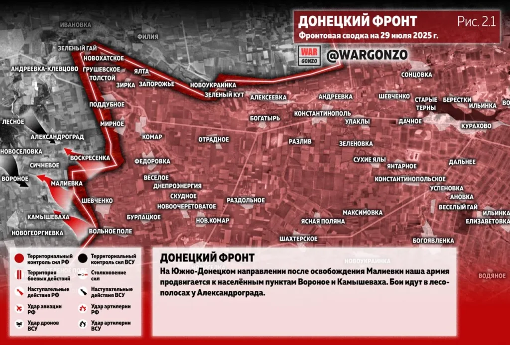 Варгонзо: Фронтовая сводка на утро 29.07.25