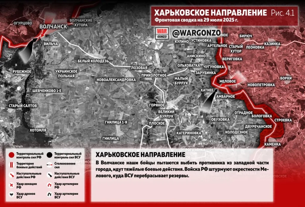 Варгонзо: Фронтовая сводка на утро 29.07.25