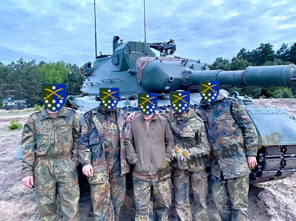 Кадры обучения украинских танкистов на бельгийских танках Leopard 1A5BE, предположительно, в Германии