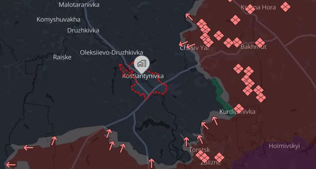 Постепенно до зарубежной публики, хоронившей российское наступление под Константиновкой минимум два раза, начинает доходить, что наступление-то, оказывается, никуда не делось и развивается
