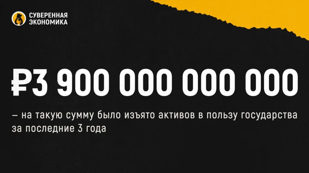 ₽3 900 000 000 000 — на такую сумму было изъято активов в пользу государства за последние 3 года