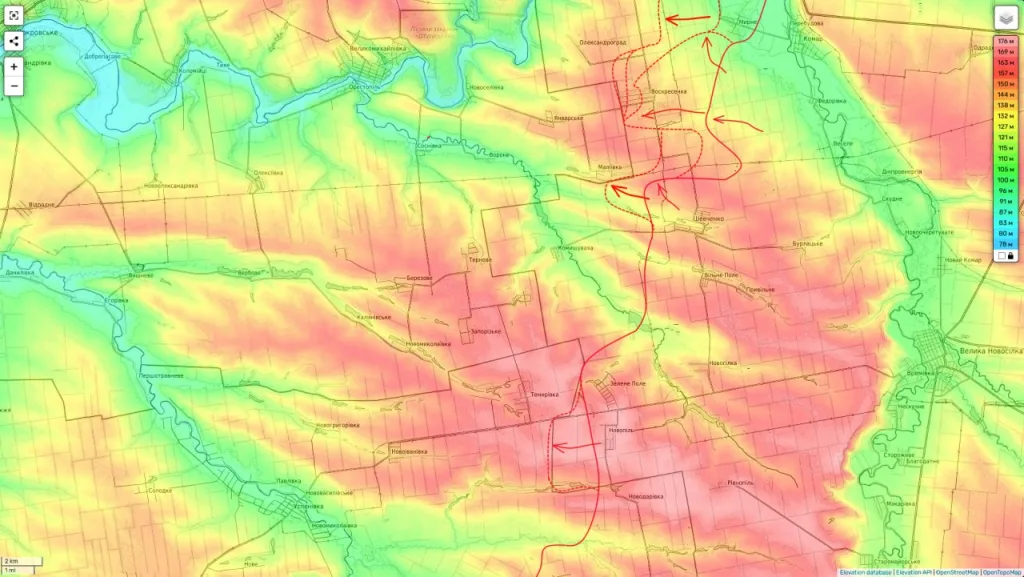 Юрий Подоляка — Новопавловское направление на 15.07.25: полоса ответственности группировки «Центр» - Воскресенка