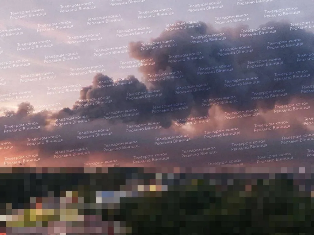 Винницкая область. Сообщают, что рой ударных дронов атаковал предприятие