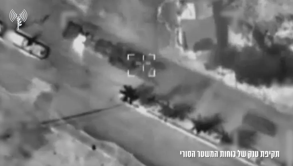 Удары израильских БПЛА по технике «Сил общественной безопасности» Сирии в районе конфликта с друзской общиной в провинции Эс-Сувайда