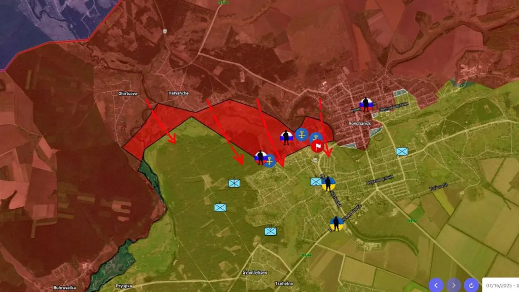 Также результативный накат ВС РФ зафиксирован в южной части Волчанска — в районе Маслоэкстракционного завода