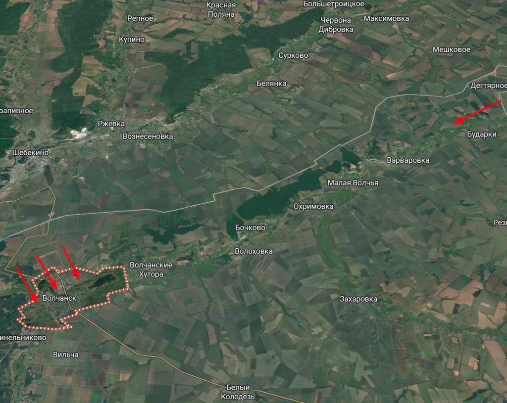 За Волчанском армия РФ зачистила Дегтярное и продвигается дальше на западном направлении
