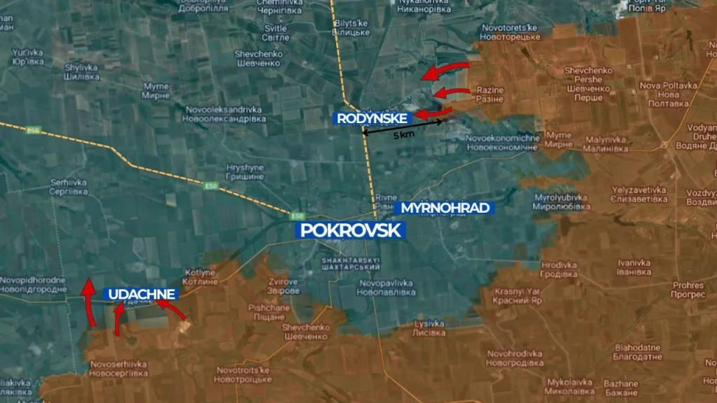 По большому счёту, на Покровск осталось только две (три, если считать какие-то просёлки, по которым можно скакать на свой страх и риск) хороших дороги